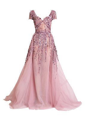Miami Sequined Tulle Gown