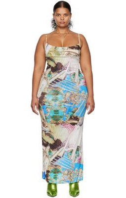 Miaou Beige Paloma Elsesser Edition Thais Midi Dress