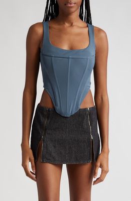 Miaou Campbell Corset Top in Slate Gray