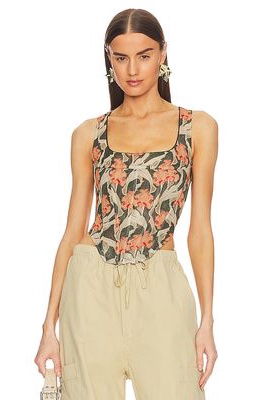 Miaou Campbell Top in Dark Green