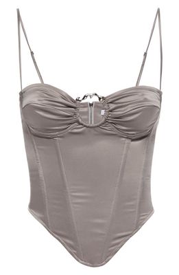 Miaou Deia O-Ring Corset Top in Silver