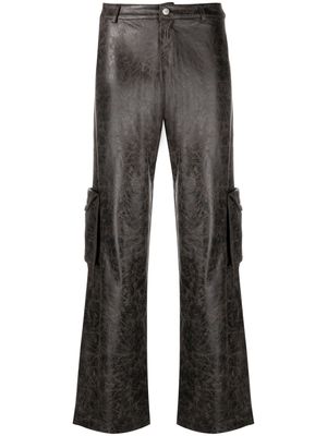 Miaou Elias faux-leather trousers - Brown