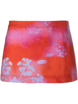 Miaou Fig floral-print miniskirt - Red