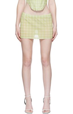 Miaou Green Fig Miniskirt