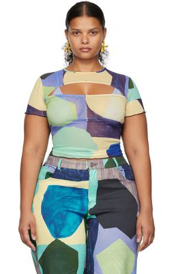 Miaou Multicolor Paloma Elsesser Edition Lace Back T-Shirt