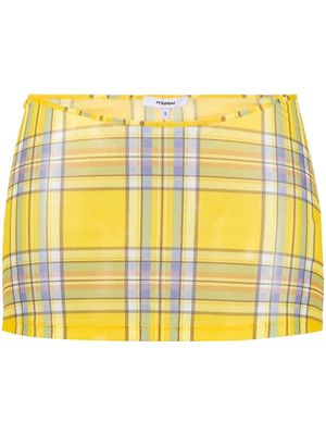 Miaou plaid check-pattern skirt - Yellow