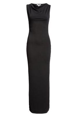 Miaou Selena Cutout Cowl Neck Stretch Jersey Dress in Black
