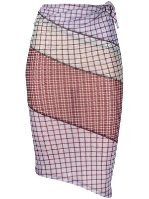 Miaou Sienna plaid check-pattern skirt - Purple