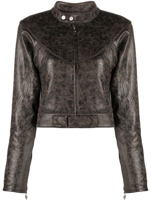 Miaou Vaughn faux-leather jacket - Brown