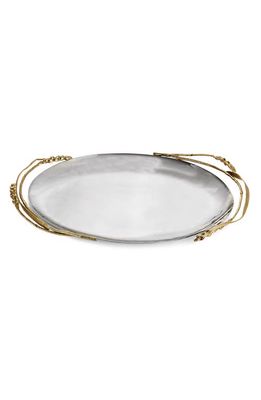 Michael Aram Wheat Oval Platter in Silver