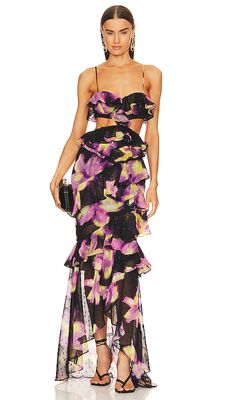 Michael Costello x REVOLVE Abby Gown in Black