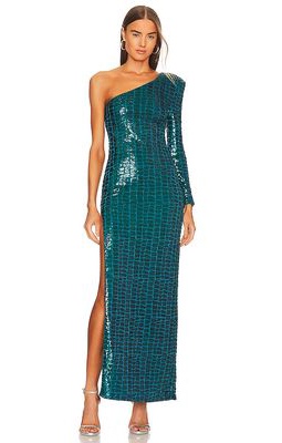 Michael Costello x REVOLVE Rumi Gown in Teal
