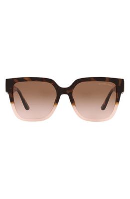 Michael Kors 54mm Gradient Square Sunglasses in Pink Tortoise