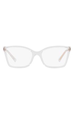 Michael Kors 54mm Rectangular Optical Glasses in Crystal 