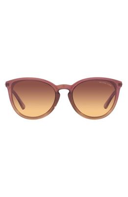 Michael Kors 56mm Gradient Round Sunglasses in Amber