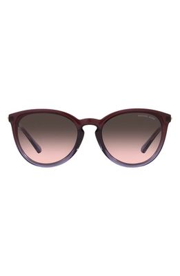 Michael Kors 56mm Gradient Round Sunglasses in Purple