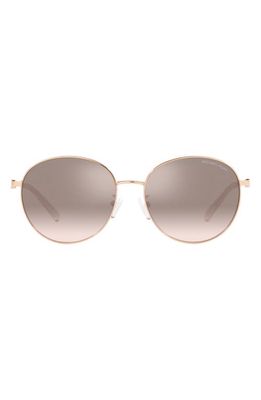 Michael Kors Alpine 57mm Gradient Round Sunglasses in Rose Gold