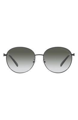 Michael Kors Alpine 57mm Round Sunglasses in Shiny Black