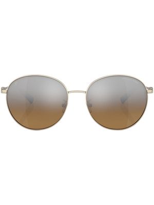 Michael Kors Alpine round-frame mirrored sunglasses - Gold