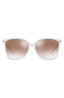 Michael Kors Avellino 56mm Gradient Square Sunglasses in Clear