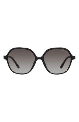 Michael Kors Bali 58mm Gradient Oval Sunglasses in Black