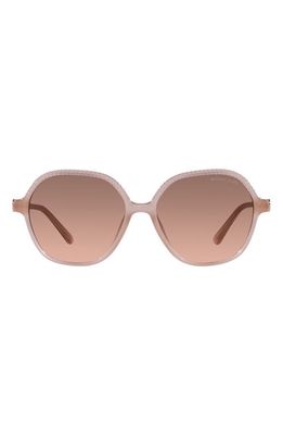 Michael Kors Bali 58mm Gradient Oval Sunglasses in Milky Pink