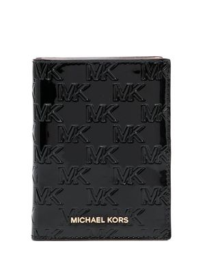 Michael Kors Bedfors debossed-monogram passport wallet - Black