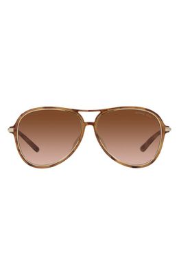 Michael Kors Breckenridge 58mm Gradient Aviator Sunglasses in Brown Grad