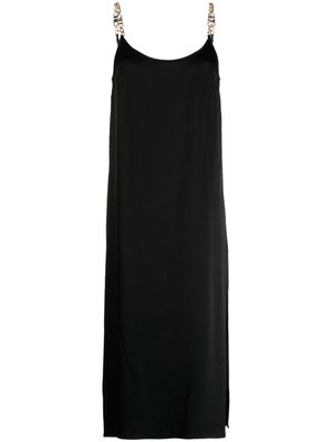 Michael Kors chain-link crepe midi dress - Black
