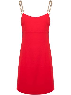 Michael Kors chain-strap crepe slip dress - Red