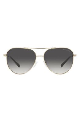 Michael Kors Cheyenne 60mm Gradient Aviator Sunglasses in Light Gold