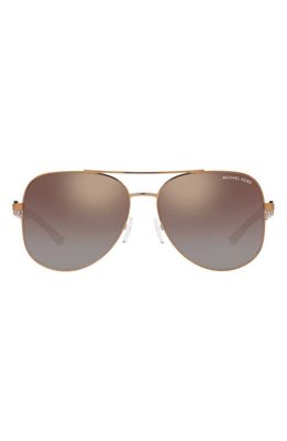 Michael Kors Chianti 58mm Aviator Sunglasses in Caramel