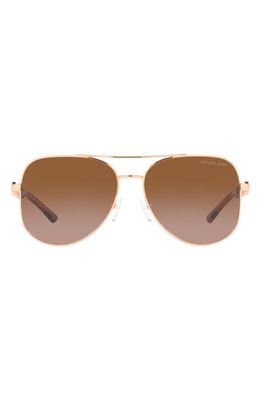 Michael Kors Chianti 58mm Aviator Sunglasses in Rose Gold