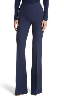 Michael Kors Collection Brooke Double Crepe Flare Pants in 406 Navy