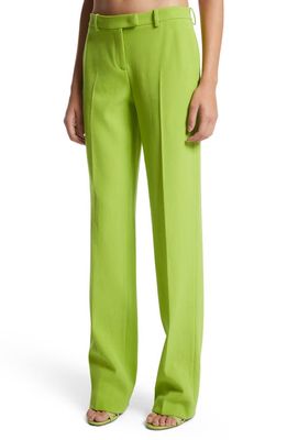Michael Kors Collection Carolyn Wool Gabardine Trousers in 301 Lime