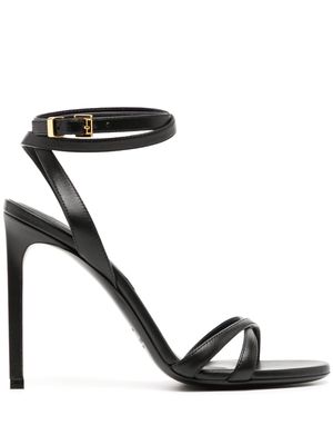 Michael Kors Collection Chrissy 100mm leather sandals - Black