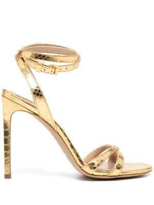 Michael Kors Collection Chrissy 110mm leather sandals - Gold