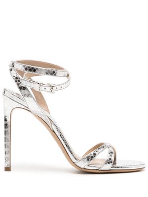 Michael Kors Collection Chrissy Runway 110mm leather sandals - Silver