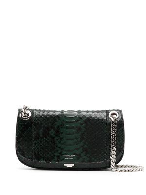 Michael Kors Collection Christie python-embossed mini bag - Green