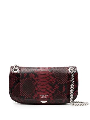 Michael Kors Collection Christie python-embossed mini bag - Red