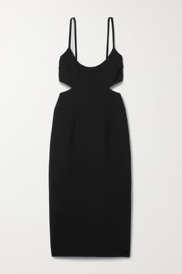 Michael Kors Collection - Cutout Wool-blend Midi Dress - Black