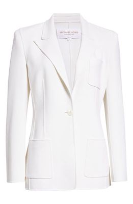 Michael Kors Collection Double Face Stretch Wool Blazer in Ivory