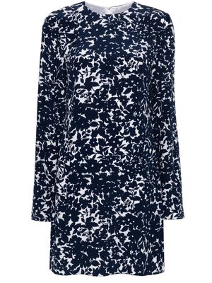 Michael Kors Collection floral-appliqué silk dress - Blue