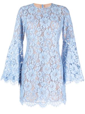 Michael Kors Collection floral corded-lace minidress - Blue