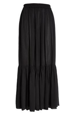 Michael Kors Collection Georgette Tiered Skirt in Black