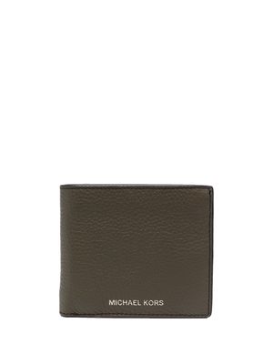Michael Kors Collection grained-leather bi-fold wallet - Green
