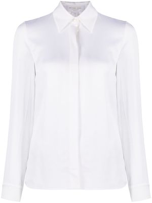 Michael Kors Collection Hansen charmeuse long-sleeve shirt - White