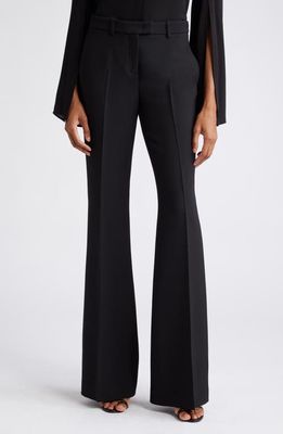 Michael Kors Collection Haylee Crepe Flare Leg Trousers in Black