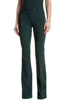 Michael Kors Collection Haylee Stretch Virgin Wool Blend Flare Leg Pants in Forest