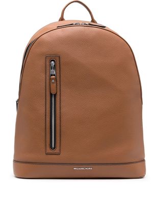 Michael Kors Collection Hudson grained leather backpack - Brown